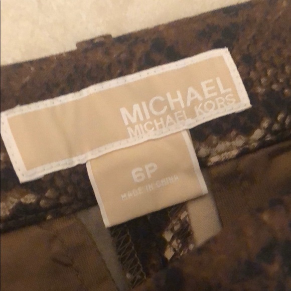 Michael Kors Python Print Mirand Pants Sz 6P - Picture 3 of 4